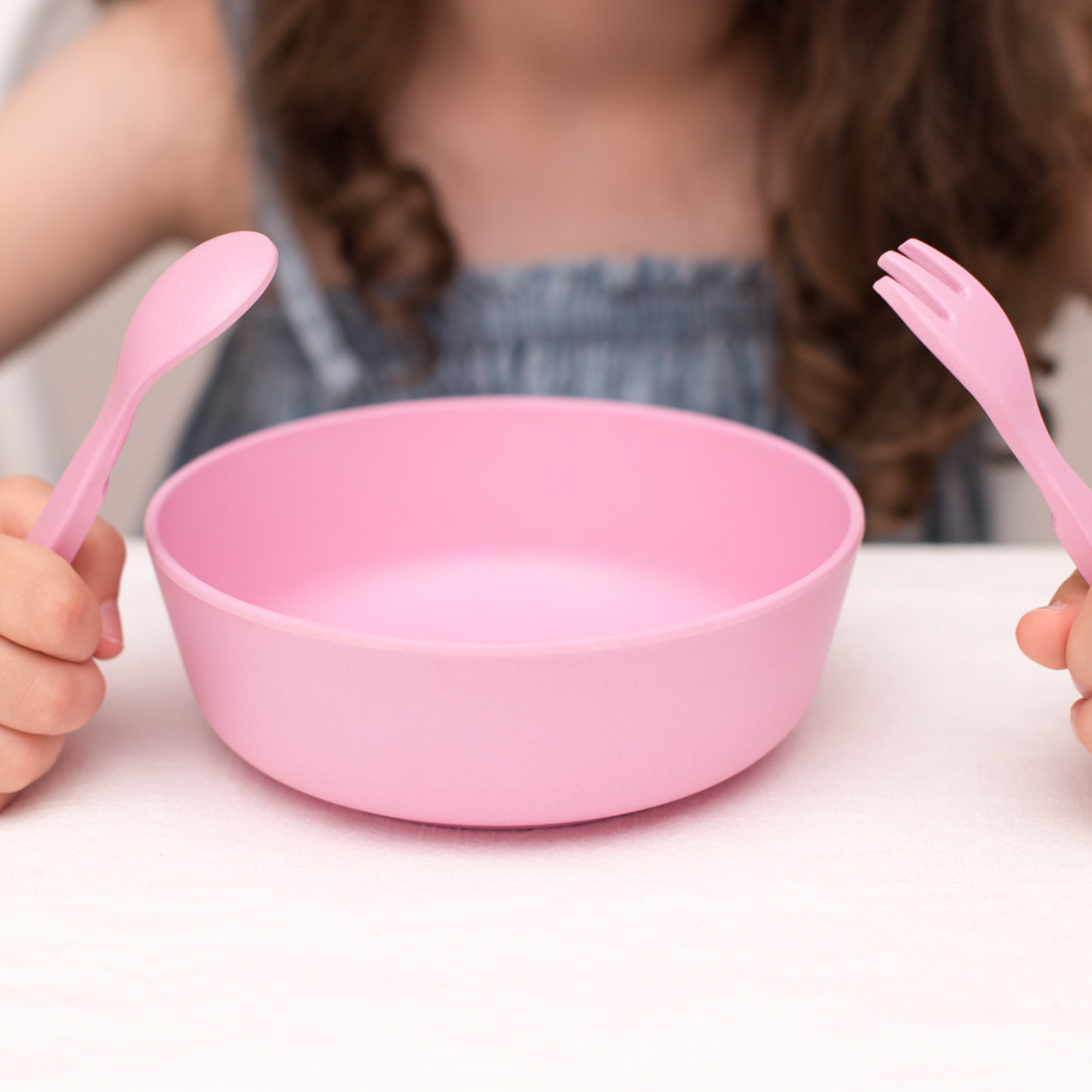 eco-friendly bamboo bowl & cutlery for kids