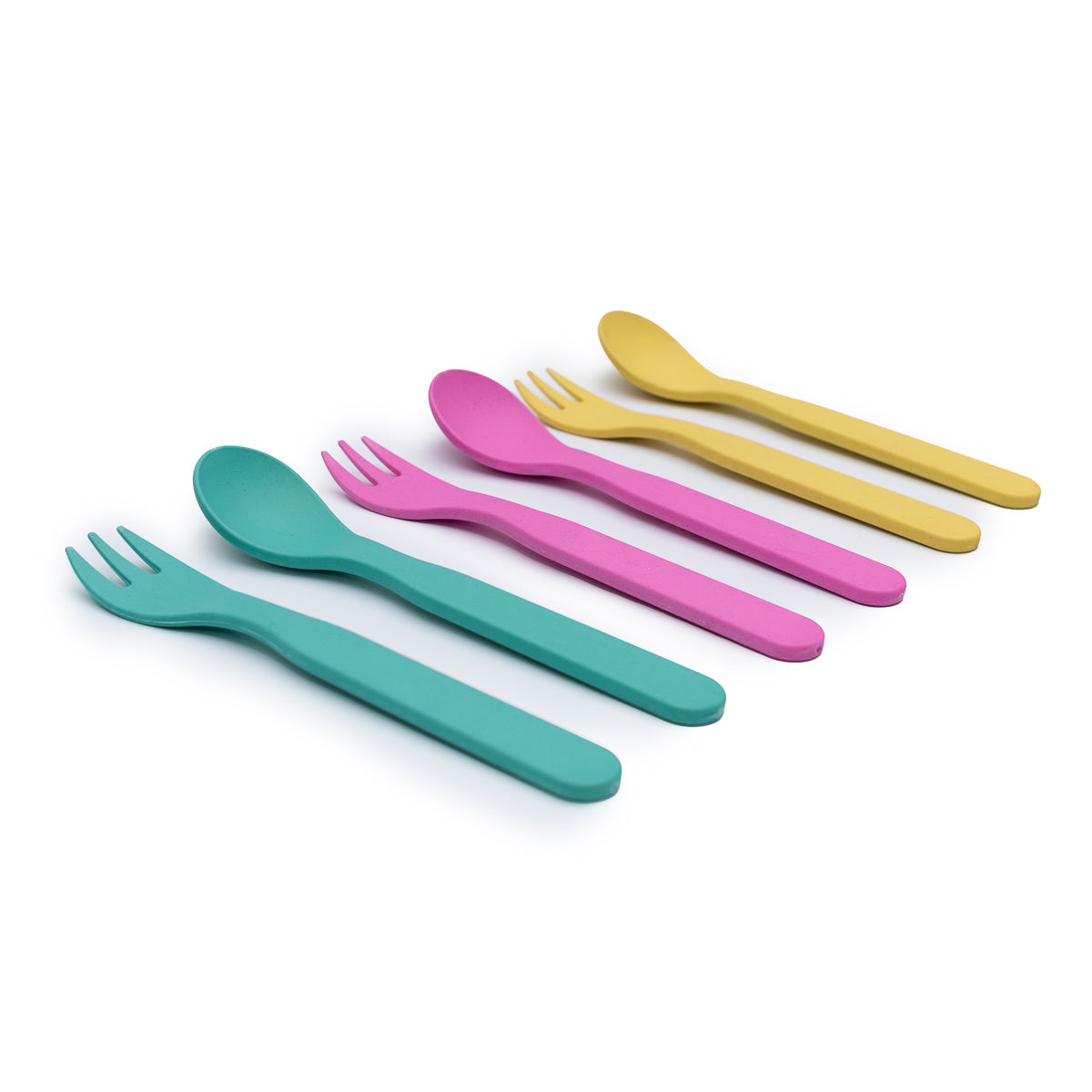Kids Plant-Based Cutlery Bundle | 3 Forks & Spoons | Melamine Free